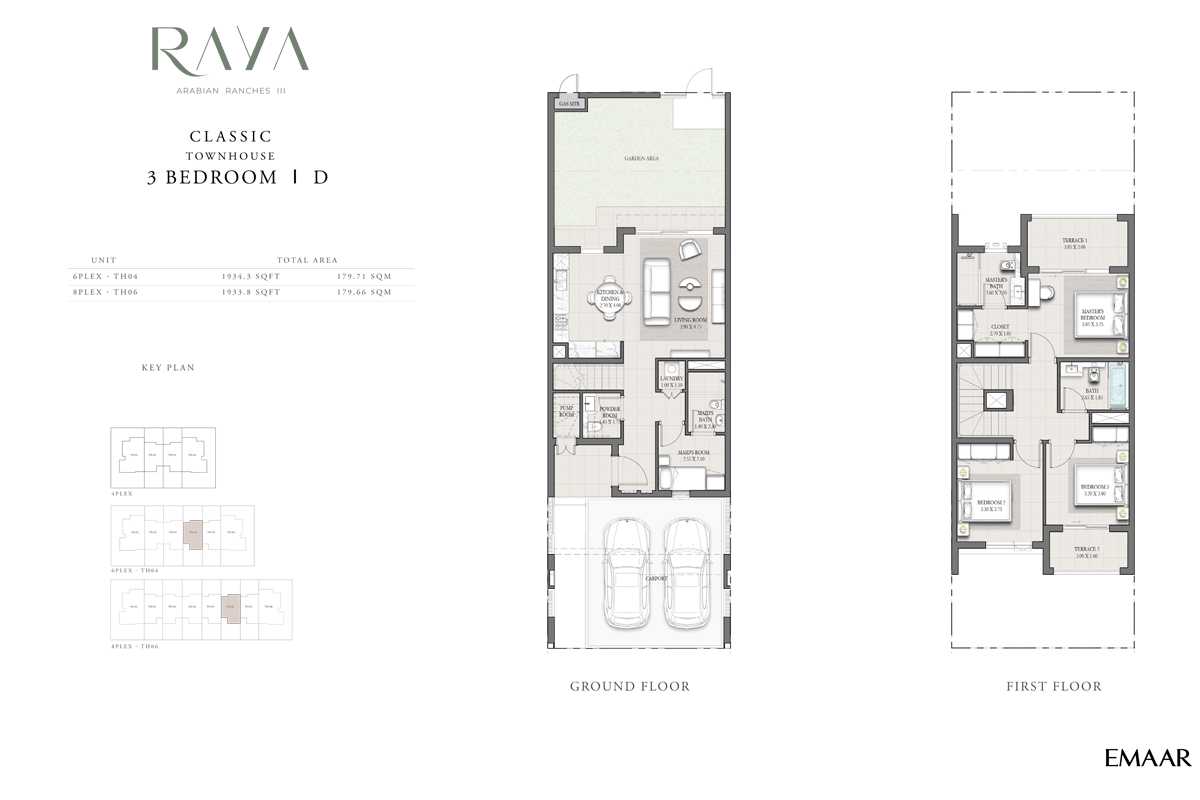 Classic Townhouse - D, Unit 6 - 8 Plex, TH04 - TH06